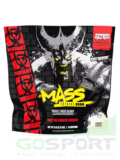 Гейнер Mutant Mass Extreme 2500 2720 г, Печенье с кремом Гейнер Mutant Mass Extreme 2500 2720 г, Печенье с кремом