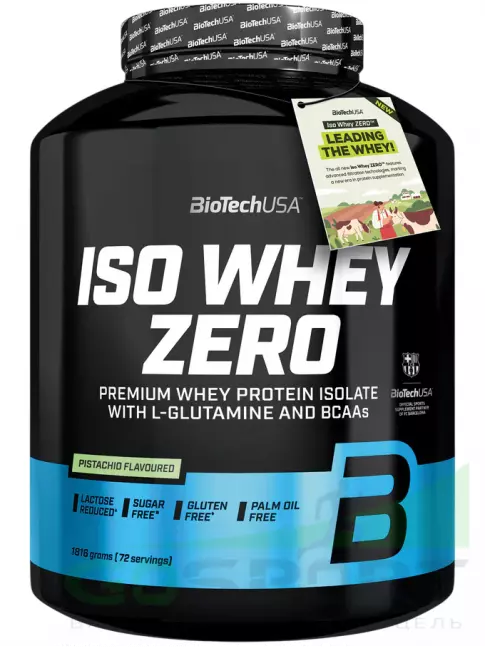 Изолят протеина BioTechUSA Iso Whey Zero 1816 г, Фисташка Изолят протеина BioTechUSA Iso Whey Zero 1816 г, Фисташка