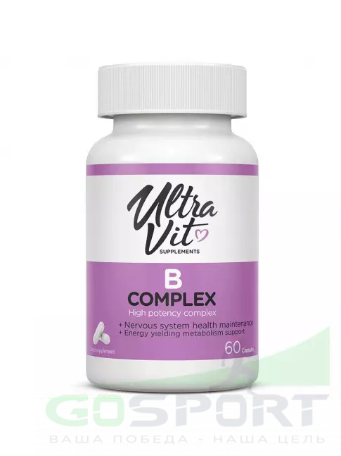 Витамины группы B UltraVit UltraVit Vitamin B complex 60 капсул Витамины группы B UltraVit UltraVit Vitamin B complex 60 капсул