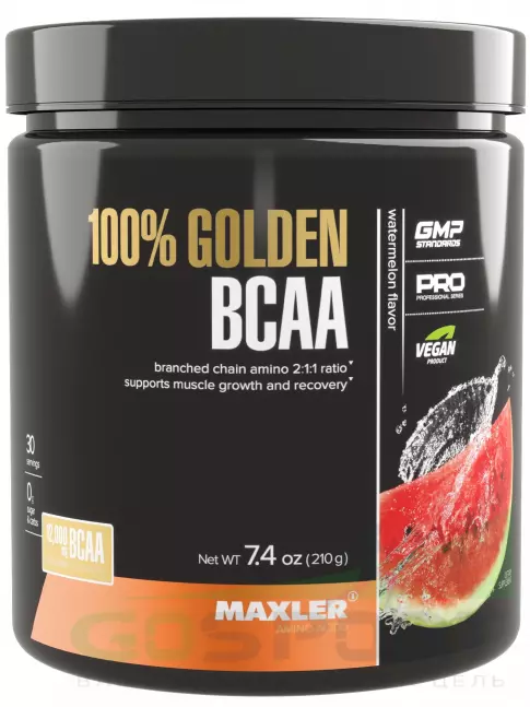 BCAA MAXLER 100% Golden BCAA 12000 mg 210 г, Арбуз