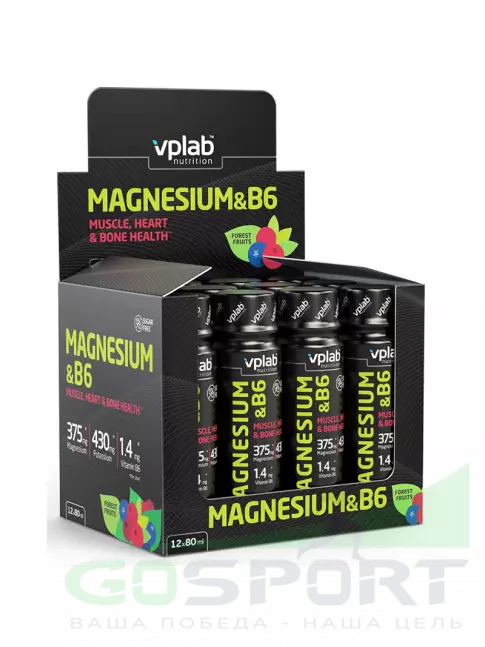 Магний VP Laboratory Magnesium & B6 Shot 80 мл, Лесные ягоды