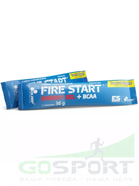 Гель питьевой OLIMP FIRE START ENERGY GEL+BCAA 36 г, Апельсин
