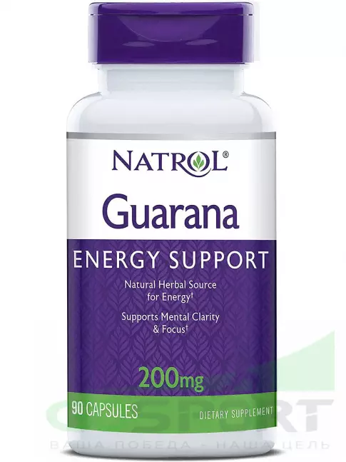 Гуарана Natrol Guarana 200 mg 90 капсул, Нейтральный Гуарана Natrol Guarana 200 mg 90 капсул, Нейтральный