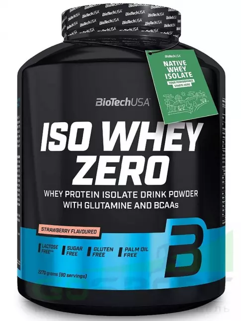 Изолят протеина BioTechUSA Iso Whey Zero 2270 г, Клубника