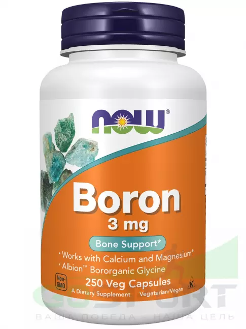 Основные минералы NOW Foods Boron 3 mg 250 веган капсул Основные минералы NOW Foods Boron 3 mg 250 веган капсул