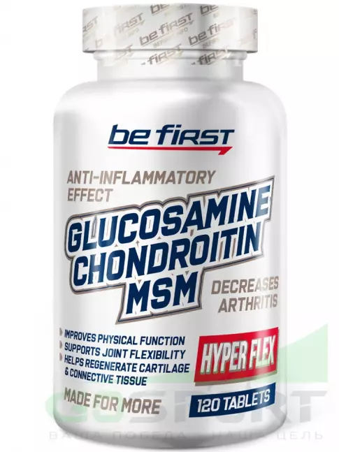 Глюкозамин хондроитин Be First Glucosamine Chondroitin MSM Hyper Flex (глюкозамин хондроитин МСМ Гипер Флекс) 120 таблеток Глюкозамин хондроитин Be First Glucosamine Chondroitin MSM Hyper Flex (глюкозамин хондроитин МСМ Гипер Флекс) 120 таблеток