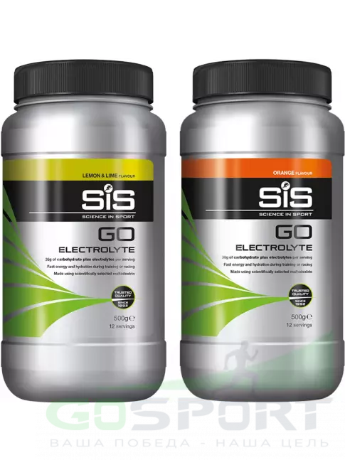 Изотоник SCIENCE IN SPORT (SiS) GO Electrolyte Powder 2 x 500 г, Лимон-лайм, Апельсин Изотоник SCIENCE IN SPORT (SiS) GO Electrolyte Powder 2 x 500 г, Лимон-лайм, Апельсин