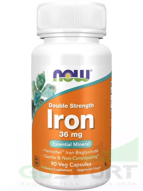 Железо NOW Foods Iron 36 mg 90 веган капсул Железо NOW Foods Iron 36 mg 90 веган капсул