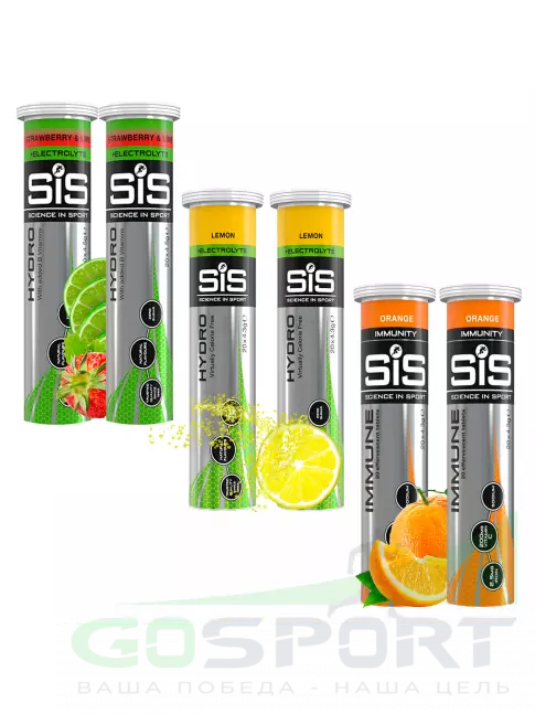 Изотоник SCIENCE IN SPORT (SiS) GO Hydro Tablet 20s 6 x 20 таблеток, Клубника - Лайм, Лимон, Апельсин Изотоник SCIENCE IN SPORT (SiS) GO Hydro Tablet 20s 6 x 20 таблеток, Клубника - Лайм, Лимон, Апельсин