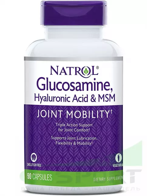 Глюкозамин хондроитин Natrol Hyaluronic Acid MSM Glucosamine 90 капсул, Нейтральный