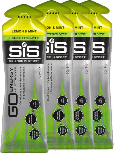 Гель питьевой SCIENCE IN SPORT (SiS) Go Energy + Electrolyte Gels 4 x 60 мл, Лимон-Мята
