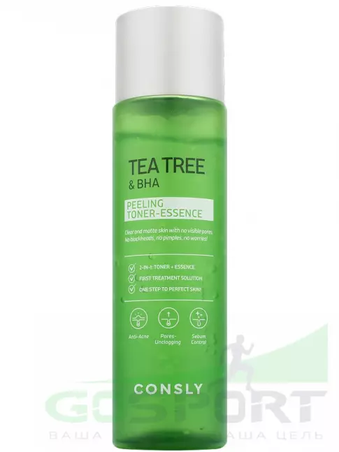 Тонеры для лица CONSLY Tea Tree & BHA Peeling Toner-Essence 200 мл Тонеры для лица CONSLY Tea Tree & BHA Peeling Toner-Essence 200 мл