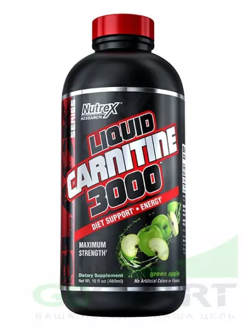L-Карнитин жидкий Nutrex Liquid Carnitine 3000 480 мл, Зеленое яблоко L-Карнитин жидкий Nutrex Liquid Carnitine 3000 480 мл, Зеленое яблоко