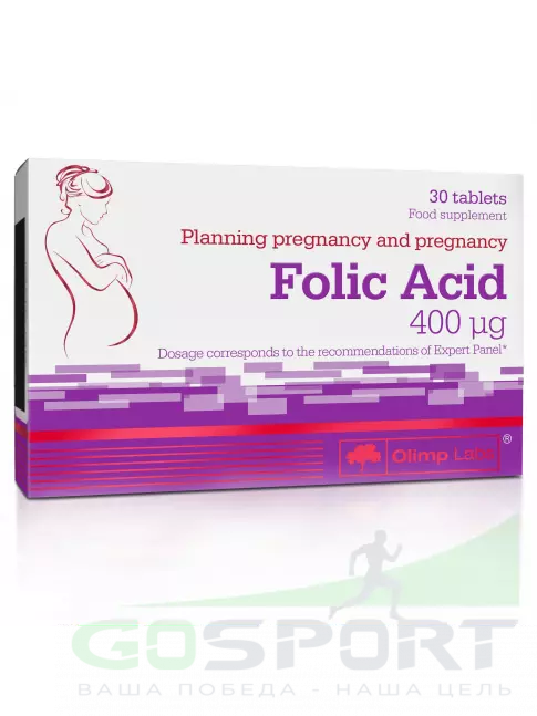 Фолиевая кислота (B9) OLIMP Folic Acid 30 таблеток Фолиевая кислота (B9) OLIMP Folic Acid 30 таблеток