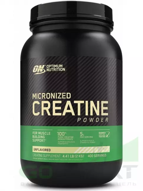 Микронизированный креатин Optimum Nutrition Creatine Micronized Powder 2000 г, Натуральный Микронизированный креатин Optimum Nutrition Creatine Micronized Powder 2000 г, Натуральный