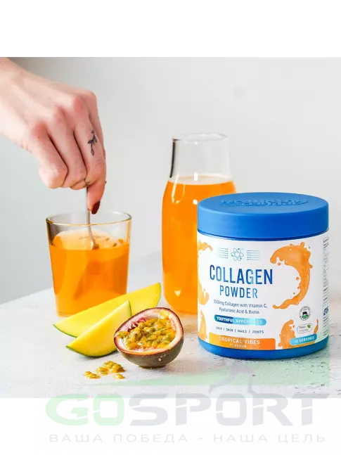 Коллаген гидролизованный APPLIED NUTRITION Collagen Powder 5000 mg 165 г, Тропик Коллаген гидролизованный APPLIED NUTRITION Collagen Powder 5000 mg 165 г, Тропик