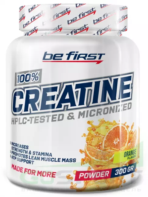 Микронизированный креатин Be First Creatine Micronized Powder (креатин моногидрат) 300 г, Апельсин Микронизированный креатин Be First Creatine Micronized Powder (креатин моногидрат) 300 г, Апельсин