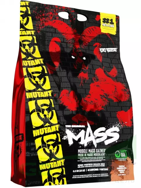 Гейнер Mutant Mass 6800 г + шейкер, Тройной шоколад Гейнер Mutant Mass 6800 г + шейкер, Тройной шоколад