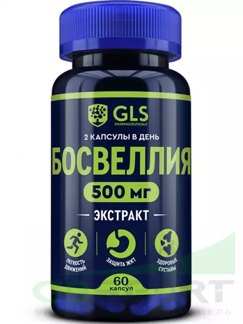 Антиоксиданты GLS pharmaceuticals Босвеллия 500 мг с рутином 60 капсул Антиоксиданты GLS pharmaceuticals Босвеллия 500 мг с рутином 60 капсул