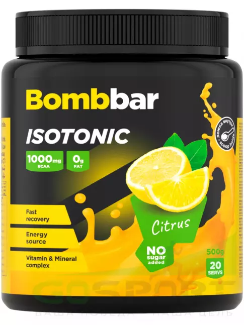 Изотоник BombBar Isotonic 500 г, Цитрус Изотоник BombBar Isotonic 500 г, Цитрус