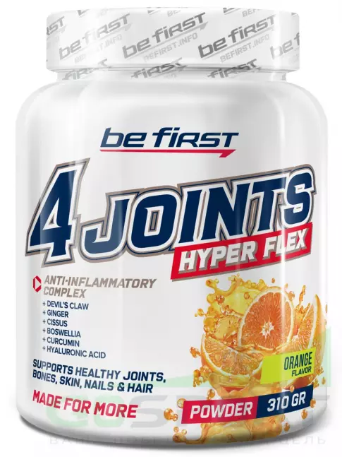 Комплекс хондропротекторов Be First 4joints Hyper Flex powder 310 г, Апельсин Комплекс хондропротекторов Be First 4joints Hyper Flex powder 310 г, Апельсин