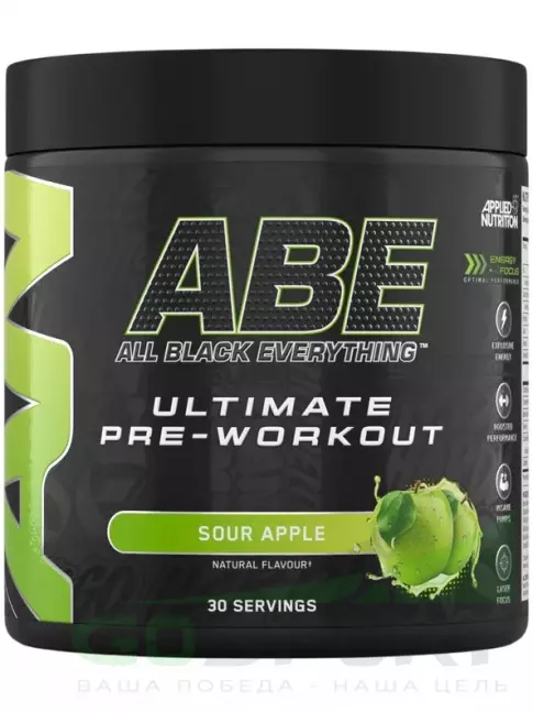 Предтреник в порошке APPLIED NUTRITION ABE - Pre-Workout 375 г, Кислое яблоко Предтреник в порошке APPLIED NUTRITION ABE - Pre-Workout 375 г, Кислое яблоко