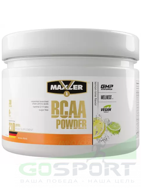 BCAA MAXLER BCAA Powder 6000 mg 2:1:1 Sugar Free EU 210 г, Лимон - Лайм BCAA MAXLER BCAA Powder 6000 mg 2:1:1 Sugar Free EU 210 г, Лимон - Лайм