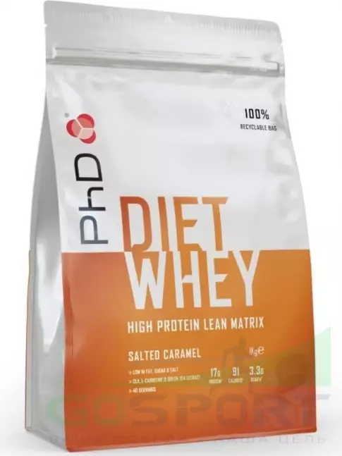 Заменитель питания PhD Nutrition Diet Whey Protein 1000 г, Соленая карамель Заменитель питания PhD Nutrition Diet Whey Protein 1000 г, Соленая карамель