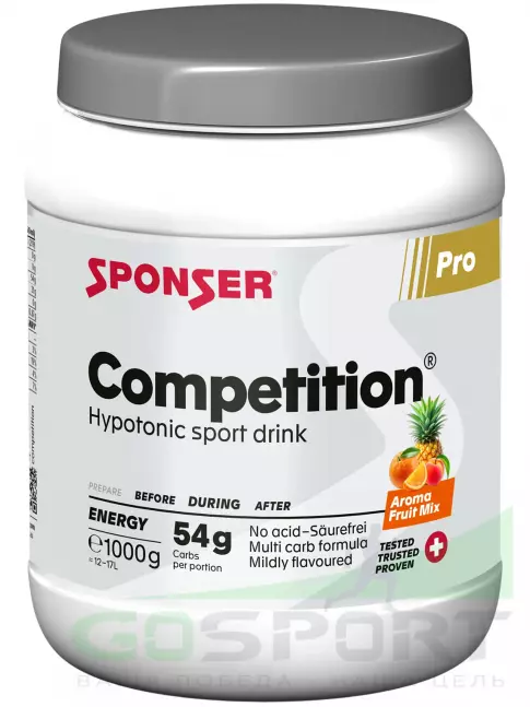 Изотоник SPONSER COMPETITION 1000 г, Фруктовый микс Изотоник SPONSER COMPETITION 1000 г, Фруктовый микс