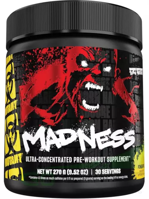 Предтреник в порошке Mutant Madness 270 г, Ананас Предтреник в порошке Mutant Madness 270 г, Ананас