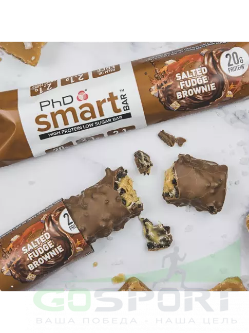 Протеиновый батончик PhD Nutrition Smart Bar 64 г, Солёный Брауни