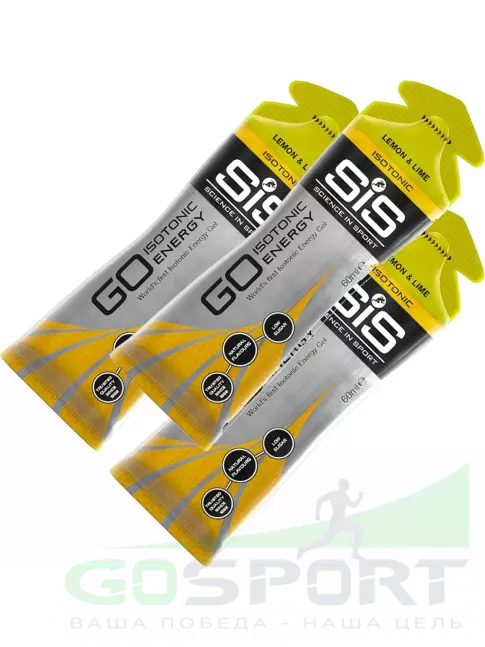 Гель питьевой SCIENCE IN SPORT (SiS) GO Isotonic Energy Gels 3 x 60 мл, Лимон-Лайм Гель питьевой SCIENCE IN SPORT (SiS) GO Isotonic Energy Gels 3 x 60 мл, Лимон-Лайм