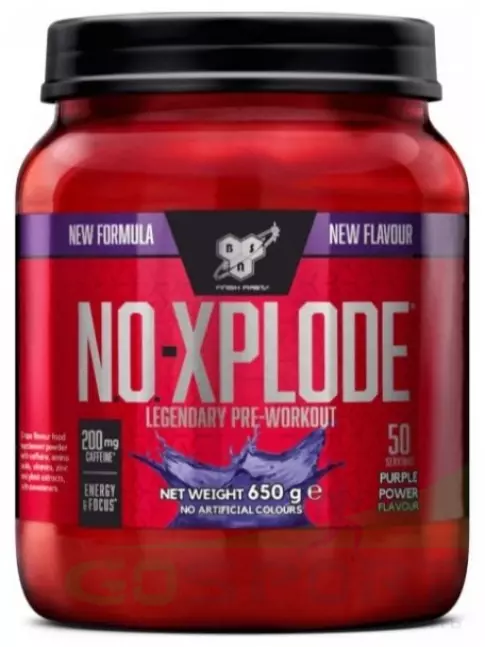 Предтреник в порошке BSN NO-XPLODE 3.0 New 650 г, Фиолетовая сила