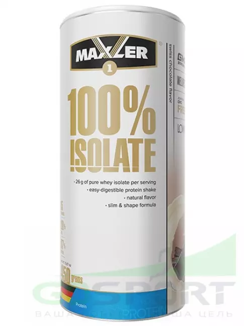 Изолят протеина MAXLER 100% Isolate 450 г, Швейцарский Шоколад Изолят протеина MAXLER 100% Isolate 450 г, Швейцарский Шоколад