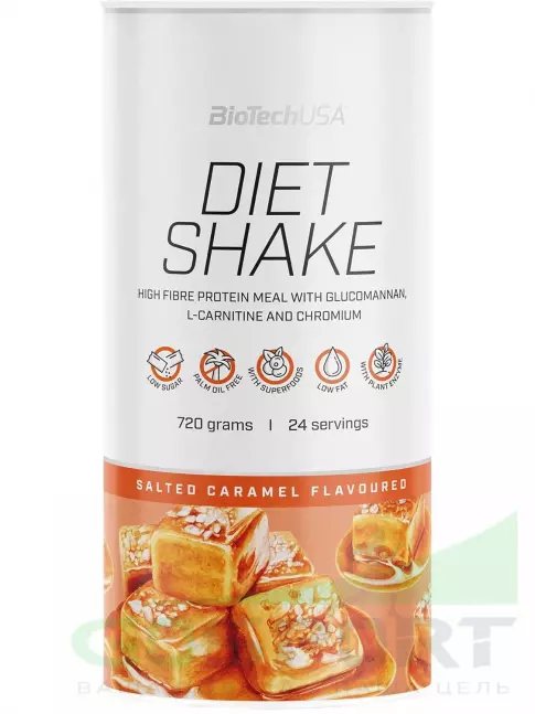 Сывороточный протеин BioTechUSA Diet Shake 720 г, Соленая карамель Сывороточный протеин BioTechUSA Diet Shake 720 г, Соленая карамель