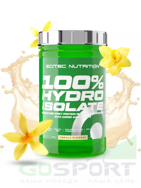 Изолят протеина Scitec Nutrition 100% Hydro Isolate 700 г, Ваниль Изолят протеина Scitec Nutrition 100% Hydro Isolate 700 г, Ваниль