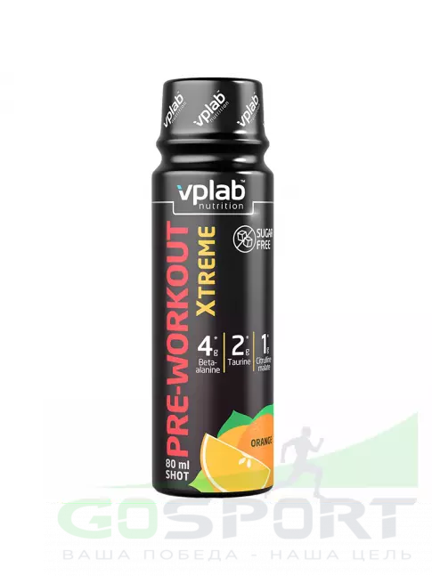 Предтреник жидкий VP Laboratory Pre-Workout Xtreme Shot 80 мл, Апельсин Предтреник жидкий VP Laboratory Pre-Workout Xtreme Shot 80 мл, Апельсин