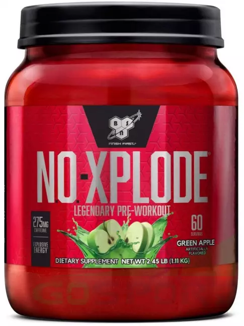 Предтреник в порошке BSN NO-XPLODE 3.0 New 1110 г, Зеленое яблоко