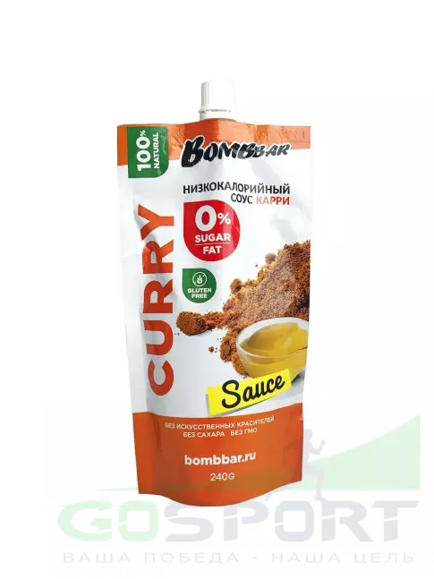Диетический продукт BombBar Соус Bombbar 240 г, Карри Диетический продукт BombBar Соус Bombbar 240 г, Карри