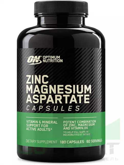Магний+цинк+B6 Optimum Nutrition ZMA 180 капсул Магний+цинк+B6 Optimum Nutrition ZMA 180 капсул