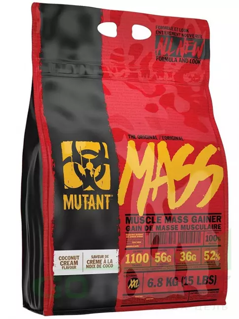 Гейнер Mutant Mass 6800 г, Кокосовый крем Гейнер Mutant Mass 6800 г, Кокосовый крем