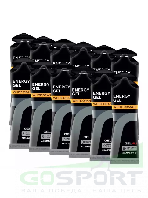 Гель питьевой GEL4U Energy GEL 12 x 60 г, Апельсин