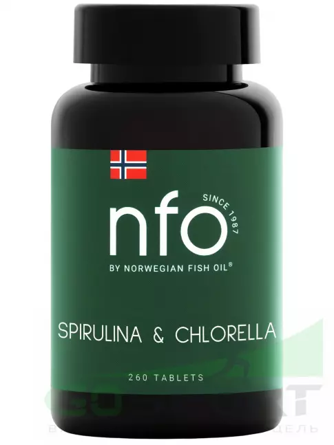 Антиоксиданты NFO Spirulina & Chlorella 260 таблеток Антиоксиданты NFO Spirulina & Chlorella 260 таблеток