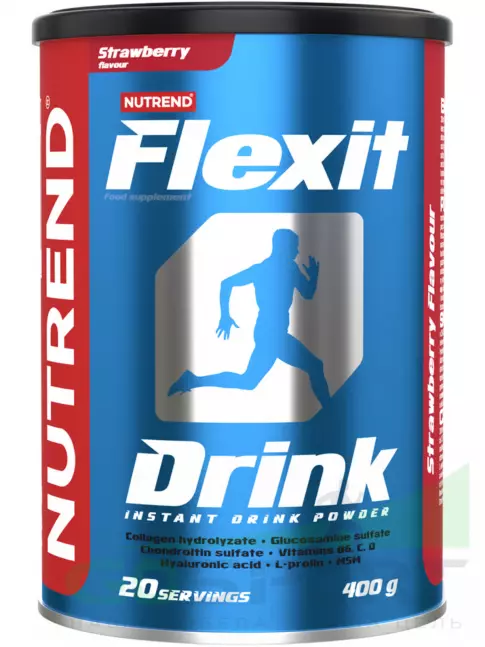 Комплекс хондропротекторов NUTREND Flexit Drink 400 г, Клубника