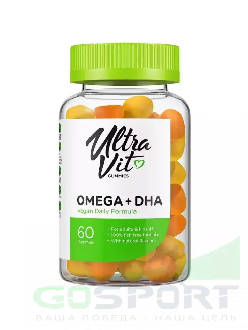Для зрения UltraVit Gummies Omega + DHA 60 жевательных таблеток Для зрения UltraVit Gummies Omega + DHA 60 жевательных таблеток