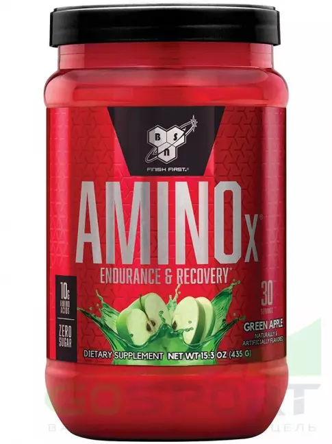 Аминокислоты BSN Amino-X 2:1:1 435 г, Зеленое яблоко Аминокислоты BSN Amino-X 2:1:1 435 г, Зеленое яблоко