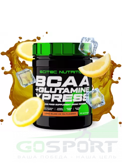 BCAA  + Glutamin Scitec Nutrition BCAA + Glutamine Xpress 300 г, Лонг-Айлендский холодный чай