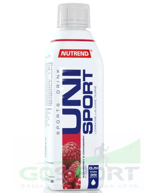 Изотоник NUTREND Unisport 500 мл, Малина-Клюква Изотоник NUTREND Unisport 500 мл, Малина-Клюква