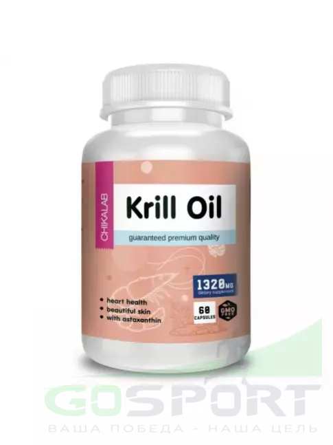 Krill Oil Chikalab Krill Oil 60 капсул, Нейтральный Krill Oil Chikalab Krill Oil 60 капсул, Нейтральный