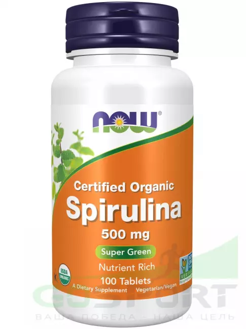 Адаптогены NOW Foods Spirulina 500 mg 100 таблеток Адаптогены NOW Foods Spirulina 500 mg 100 таблеток